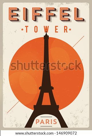 Vintage Eiffel Tower Poster 