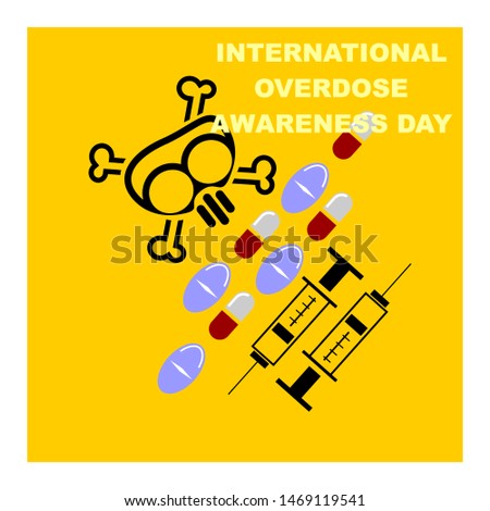 international overdose awareness day concept Royalty-Free Stock Photo #1469119541