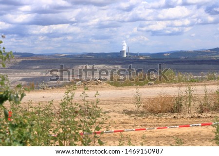 Brown coal mine near ledvice/bilina in the Czech republic Royalty-Free Stock Photo #1469150987