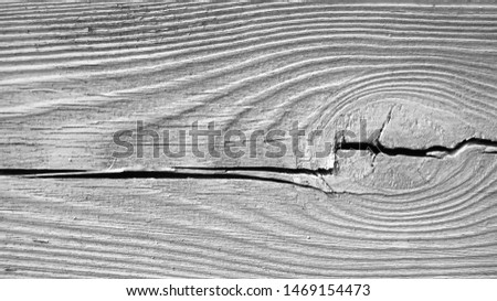 old cracked wooden board. texture wooden surface. black & white photo