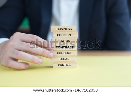 CONTRACT AND BUSINESS WORKPLACE CONCEPT