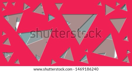 Abstract Generative Art color distributed triangle holes background illustration