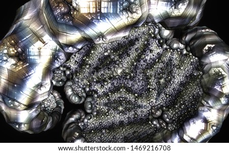 Computer generated 3D fractal.Fractal illustration with brilliant effect.Texture fractal.The world of fantasy and beauty.