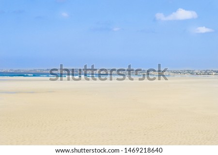 Coastline of Brittany, France, on a summer day