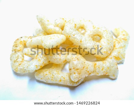 A picture of alphabets cookies isolated on white background