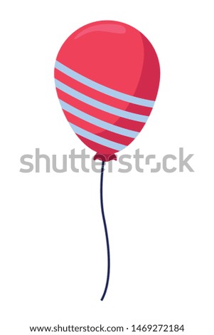 Balloon striped cartoon isolated symbol ,vector illustration graphic design.