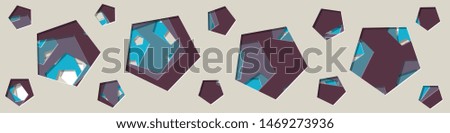 Abstract Generative Art color distributed polygone holes background illustration