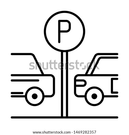 vehicle parking transport icon vector