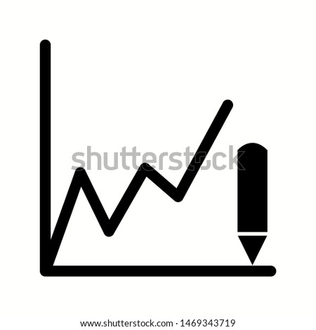 Beautiful drawing graphs glyph black icon