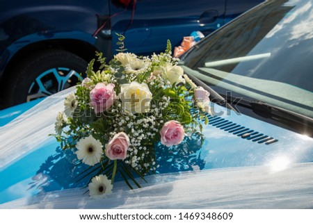 Wedding car decoration in Romania