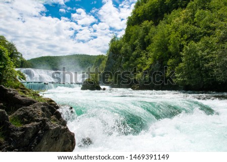 Cascade waterfall Strbacki buk at Una National Park, Bosnia and Herzegovina