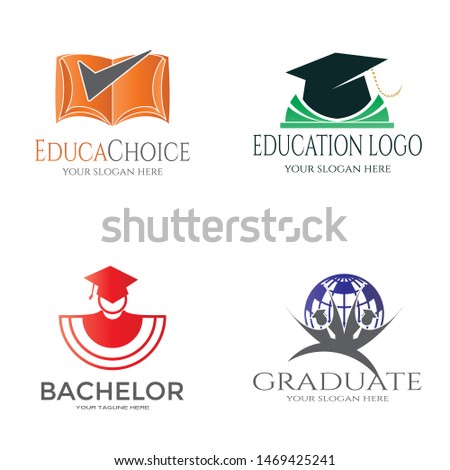 Education logo collection. education icon, set of school library sign or symbol, university sign or symbol. vector illustration element