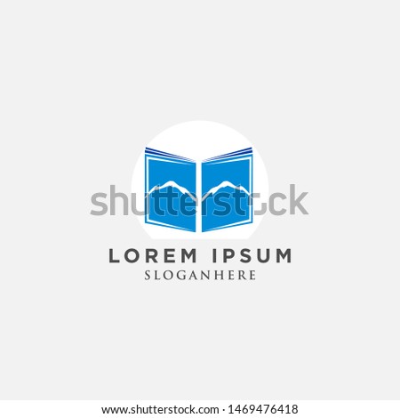 Book Mountain icon Logo Design