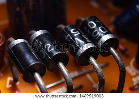 Macro photos. Diode in Electronic circuit board. Select focus. Royalty-Free Stock Photo #1469519003