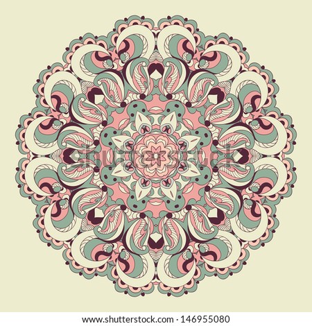 Beautiful arabesque lace pattern background vector eps 8