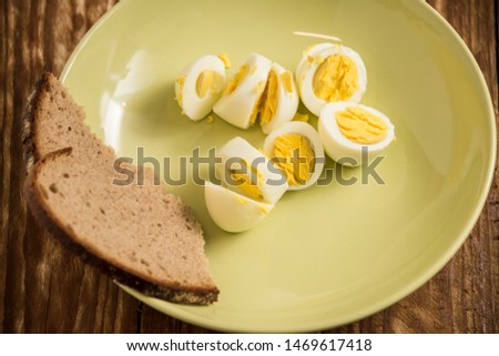 Fresh delicious fruit eggs for a good meal.
Wood background.