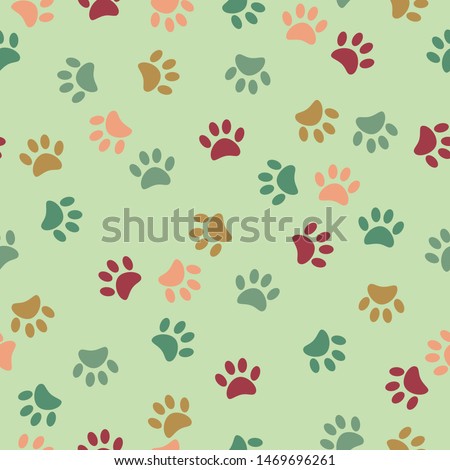 seamless background with cat prints