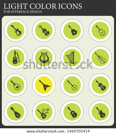 string instruments web icons for user interface design
