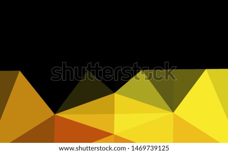 Light Orange vector abstract mosaic background. Colorful illustration in Origami style with gradient.  Polygonal design for your web site.
