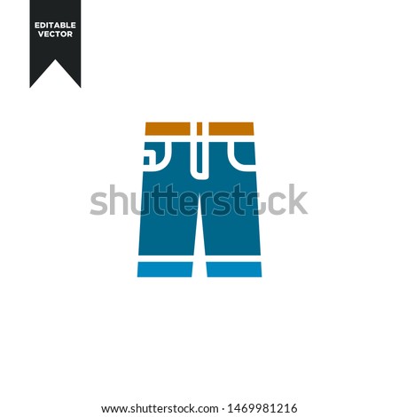 SHORT PANT ICON SIMPLE AND FLAT CLIP ART