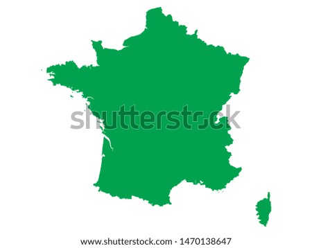Green Map of European Country of France