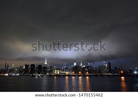 Midtown Manhattan Skyline During a Storm