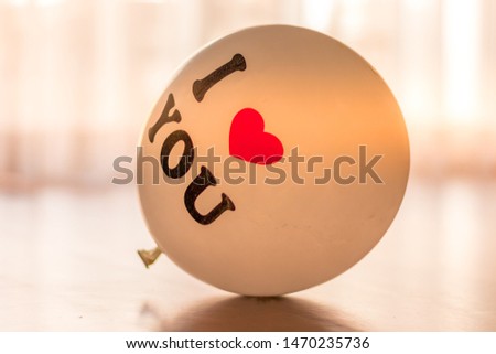 Balloon symbolizing love.  Valentine's Day.