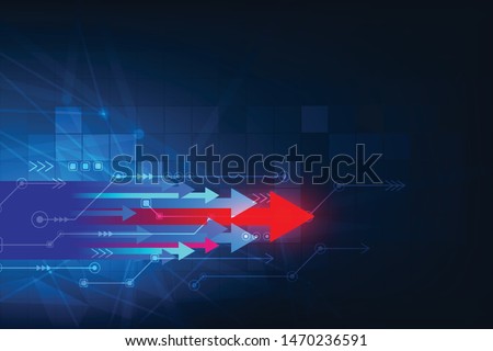 digital signal communication, internet online technology, arrow line circuit abstract background. vector illustration