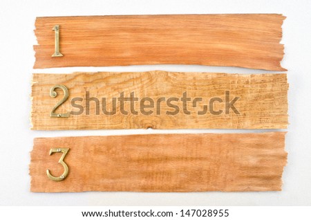 Wooden texture with numbers and place for your text 