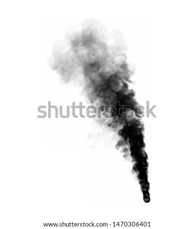 dense mystic smoke isolated on white background - 3D illustration of smoke