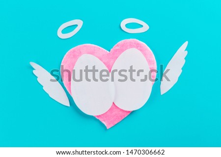 Two egg as a couple in love. Blue background