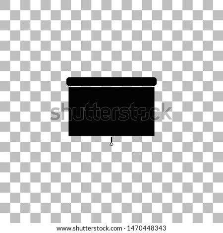 Blinds. Black flat icon on a transparent background. Pictogram for your project