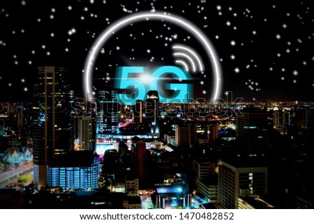 5G network wireless system background concept 