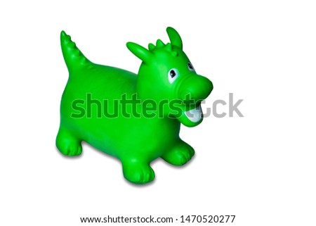 Horse rubber,horse toy isolated on white background.