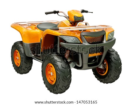 Sports quad bike isolated on a light background