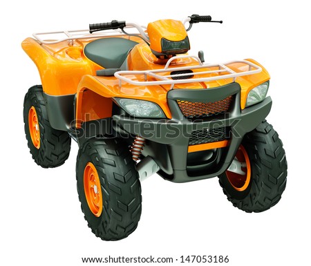 Sports quad bike isolated on a light background