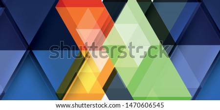 Colorful repeating triangles modern geometric in contemporary style on white background. Abstract geometric shape. Modern stylish texture. Vector abstract graphic design.