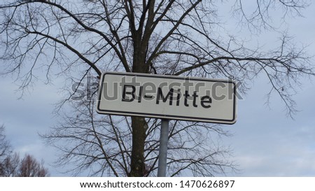 sign of the city Bielefeld in NRW