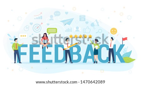 Feedback concept illustration. Idea of reviews and advices. Royalty-Free Stock Photo #1470642089
