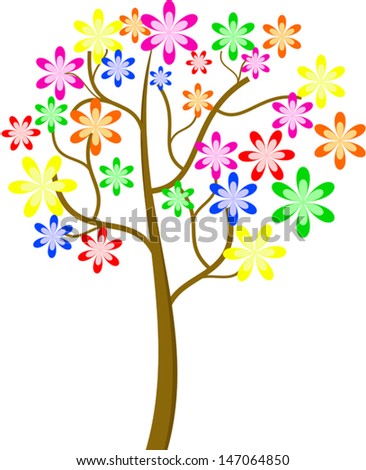 Colorful blossom tree