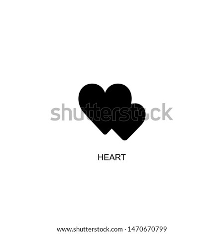 heart icon vector black design