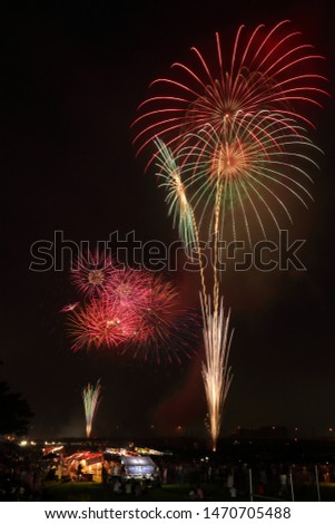 Beautiful fireworks festival in Japan