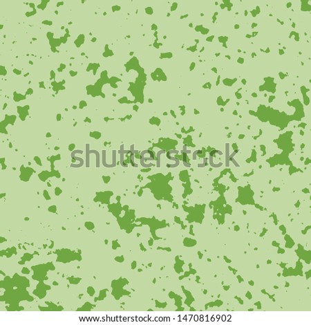 Dirty rustic rough empty cover template. Distressed spray green grainy back texture. Grunge dust messy background. Aged splatter crumb wall backdrop. Weathered aging design element. EPS10 vector