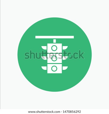Light, Sign, Station, Traffic, Train. Vector Icon Template background