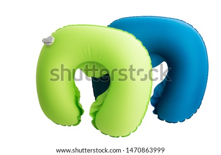 travel pillow isolated on white background