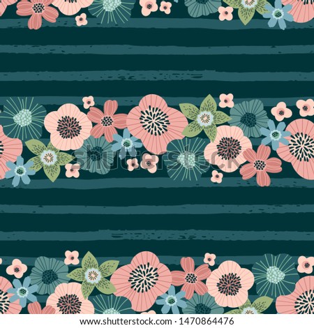 Floral abstract seamless pattern. Vector design for paper, cover, fabric, interior decor and other users