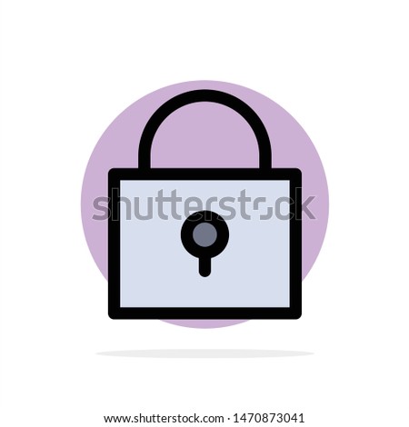 Twitter, Lock, Locked Abstract Circle Background Flat color Icon. Vector Icon Template background