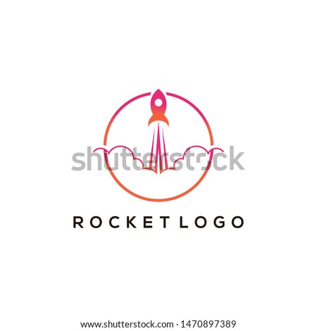 Rocket logo design vector templte