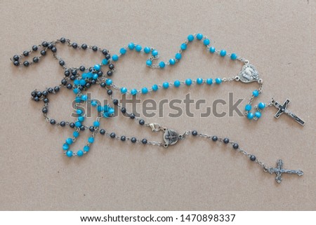 Christian cross a christian rosary