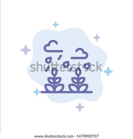 Environment, Growth, Leaf, Life Blue Icon on Abstract Cloud Background. Vector Icon Template background
